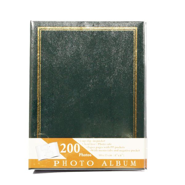 Photo Album For 200 Photos - Green (Pack of 2)