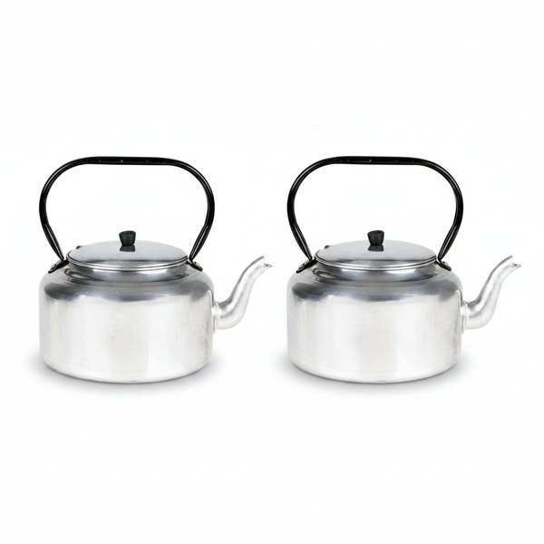 Aluminium 3.50L Lightweight Aluminum Kettle for Camping and Home - 2 Pack