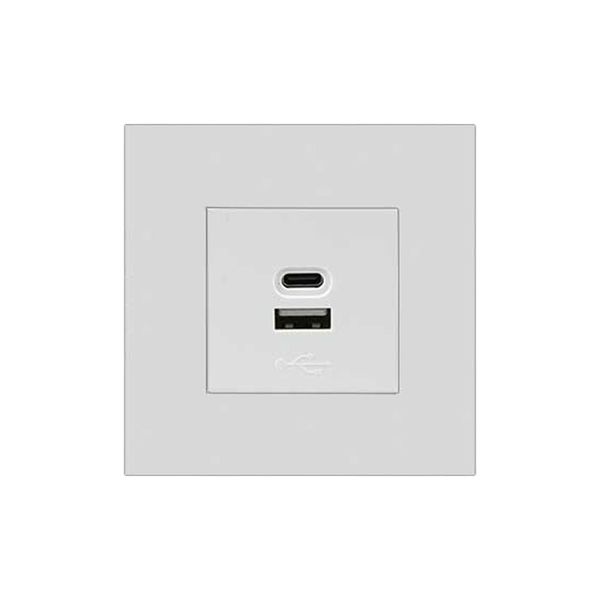 ACDC - 1x Usbc Port 1x 2.1a Usb Charger 3x3 White Orion