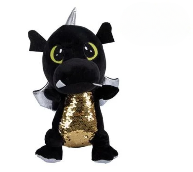 Reversible Sequin Plush Dinosaur, 34cm - Sparkly &amp; Soft