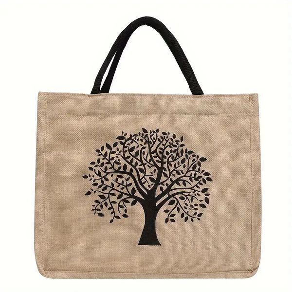 Women's Fashionable Tote Handbag - Tree