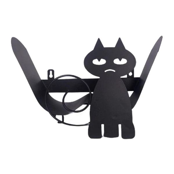 Home Ferelle Iron Towel Hanger Black Cat Craft Bathroom Decorations Toilet