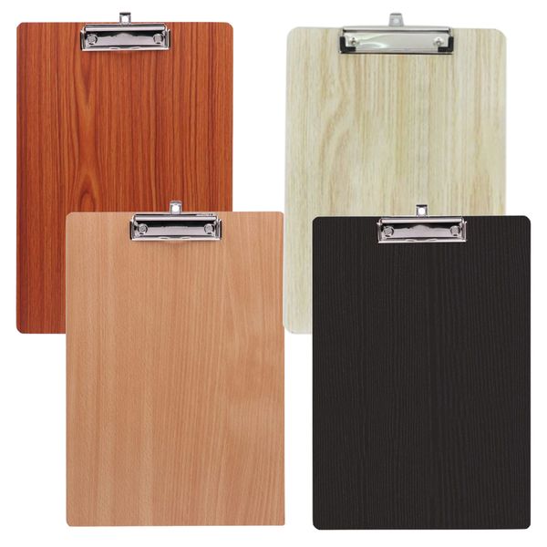 Office A5 Size Pad Paper Wooden Clipboard For Restaurant Menu School 4 Set