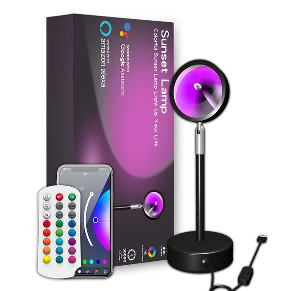 Sunset Lamp Night Light, Sunset Projection Lamp with Remote