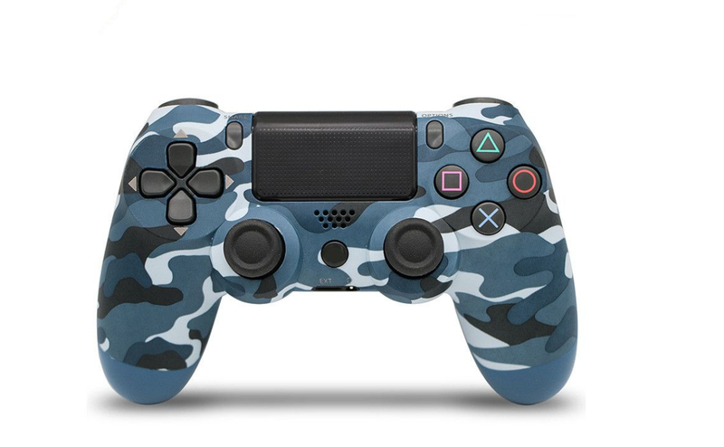 Double Shock Wireless Controller Blue Camo - Compatible with PS4/Pro/Slim