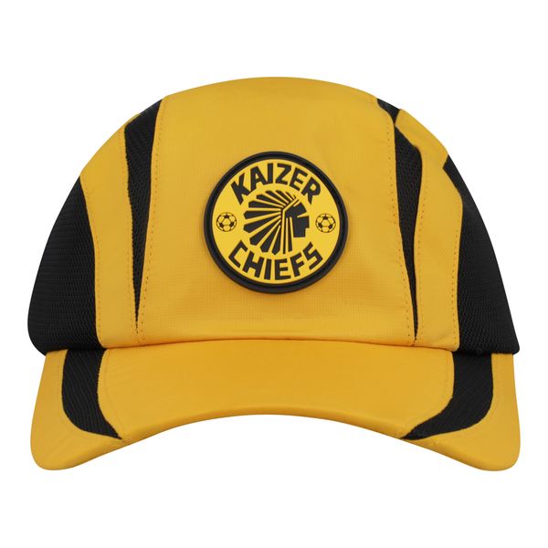 Kappa Kaizer Chiefs Rubber Logo Panelled Peak Cap - Black/Yellow