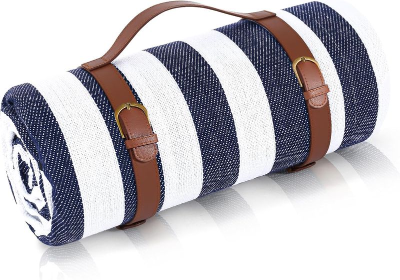 Picnic Blankets 80" x 60" Extra Large Waterproof and Foldable Beach Blanket