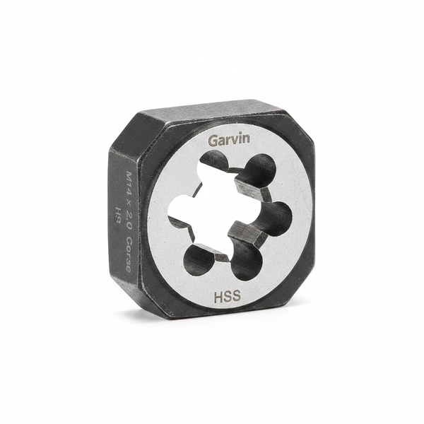 Garvin Hexagon DIE M14 x 2.0 Coarse Carbon Steel Fastener
