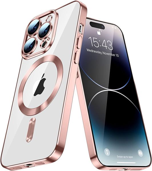 Mag Safe Cover Case for IPhone 14 Pro Max Rose Gold