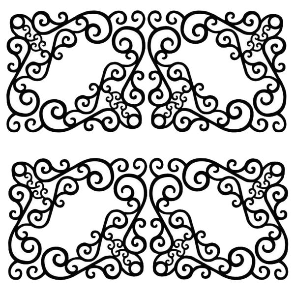 Decor Four Corners Vinyl Decal Stickers For Windows Set of 2 - 58cm