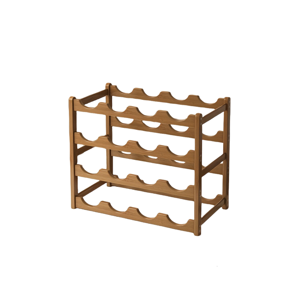 Stackable &amp; Displayable Wine Bottle Rack 16 Bottle Holder - Tea Color