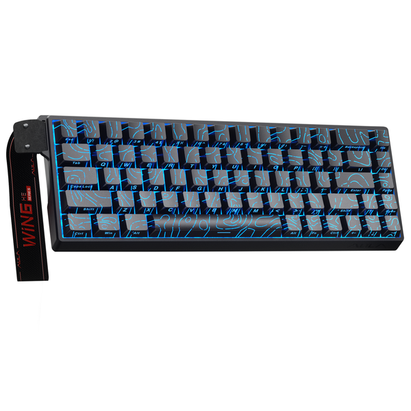 AULA 60% Wired Mechanical Keyboard Gray Wood Magnetic Axis WIN68HE Standard