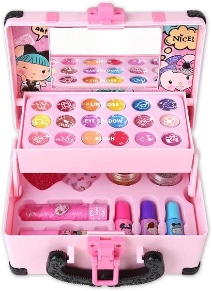 Kids Makeup Kit for Girls, Makeup Set Toy Cosmetic Beauty Set for Kids