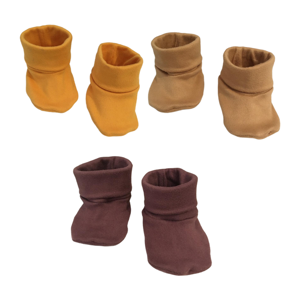 Baby Sleeping Socks Winter - Dty - 3 Pack - Mustard, Stone &amp; Plum