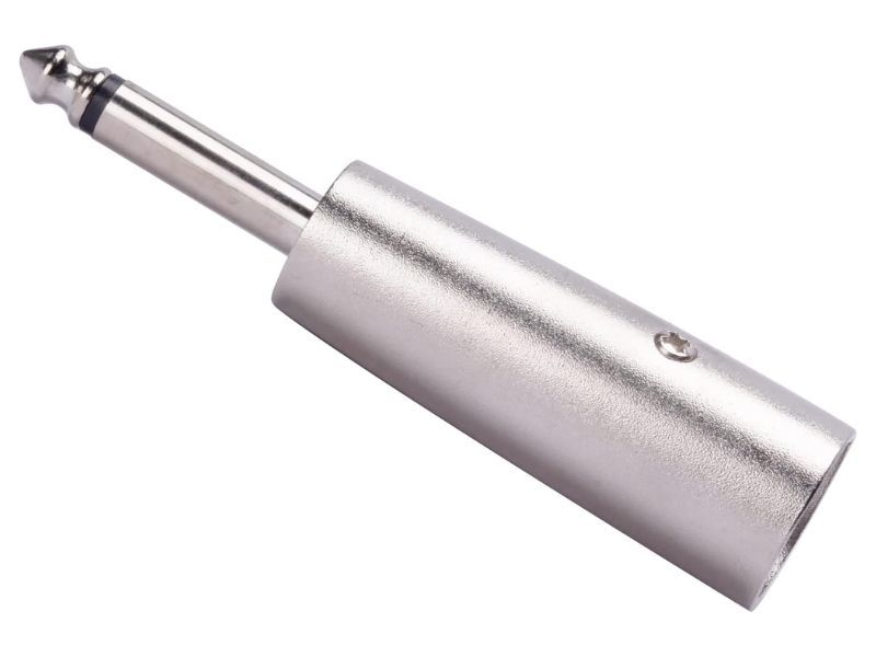 XLR Male to 6.35mm Mono Coupler Adapter - XLR-M to1/4 inches Male