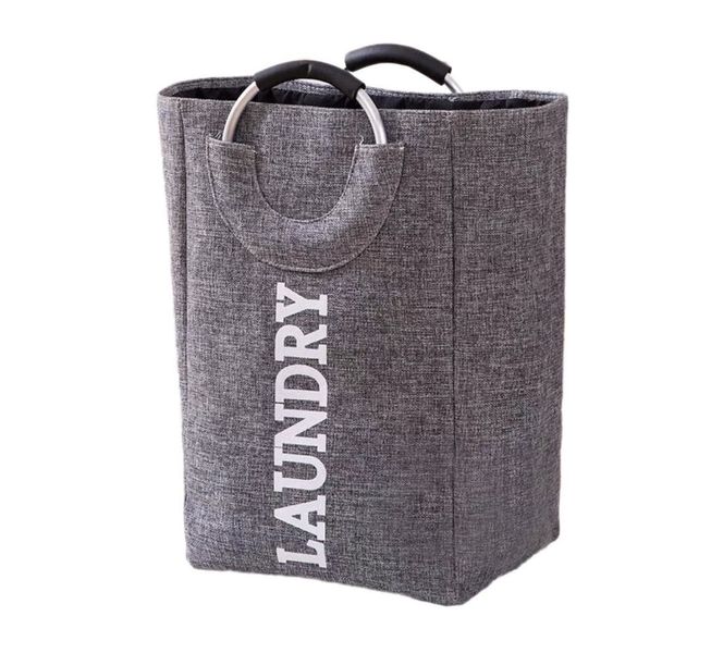 Collapsible Laundry Bag With Aluminum Ring Handle Home Laundry Hamper