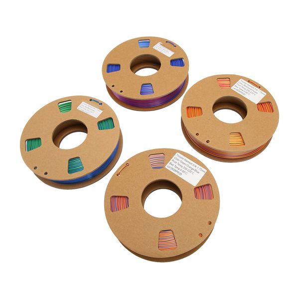 4-Pack Tri-Color PLA Filament - 1.75mm 250g Each