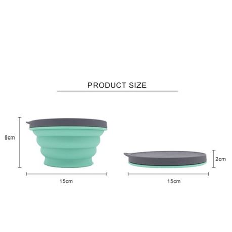 720 ML Collapsible Travel Bowl Silicone Pet Bowl with Lid Camping