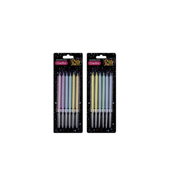 Crazy Party - 5 Piece Colourful Birthday Candles 10cm x 5