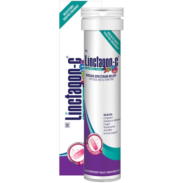 Linctagon C Effervescent Junior Tablets Berry 20's