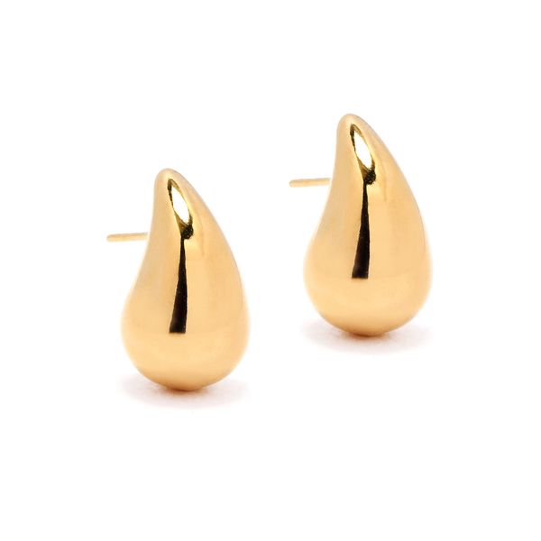 Steel My Heart Waterproof Stainless Steel Teardrop Stud Earrings