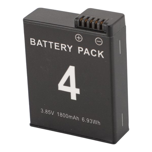 2 Pieces 1800mAh Batt Charger Compatible With Action 3/4 &amp; USB-C