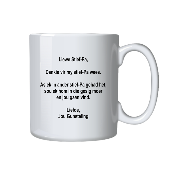 Step Dad Afrikaans Mug Dankie Vir My Stief-Pa Wees Fathers Day Gift
