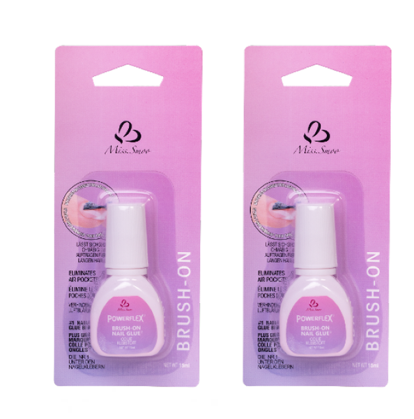 2 Pieces 15ml Brush On Nail Glues