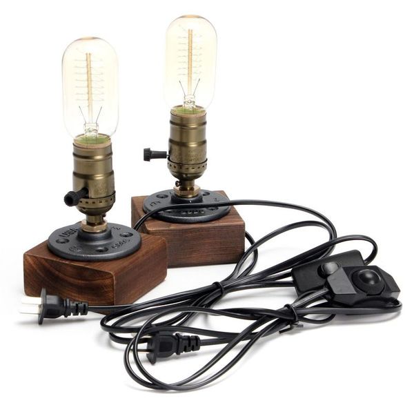 E27 Vintage Table Lamp Industrial Desk Lamp Loft Edison Table Lamps Living