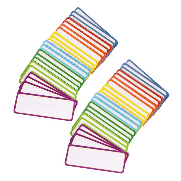 Stationery Magnetic Dry Erase Reusable Coloured Edge Stickers 54pc - 8cm