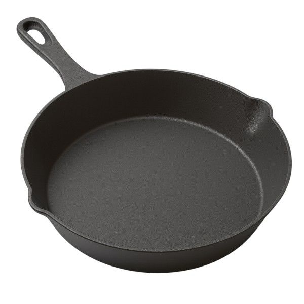 Nonstick Frying Pan with Stainless Steel Handles - Black