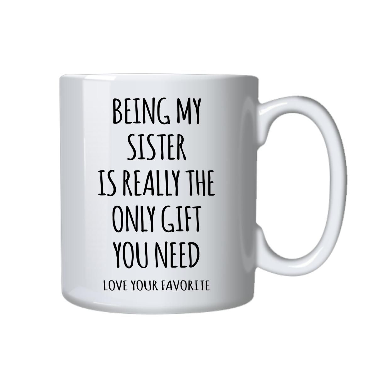 Sister Coffee Mug Gift From Brother Sister For Birthday Christmas 