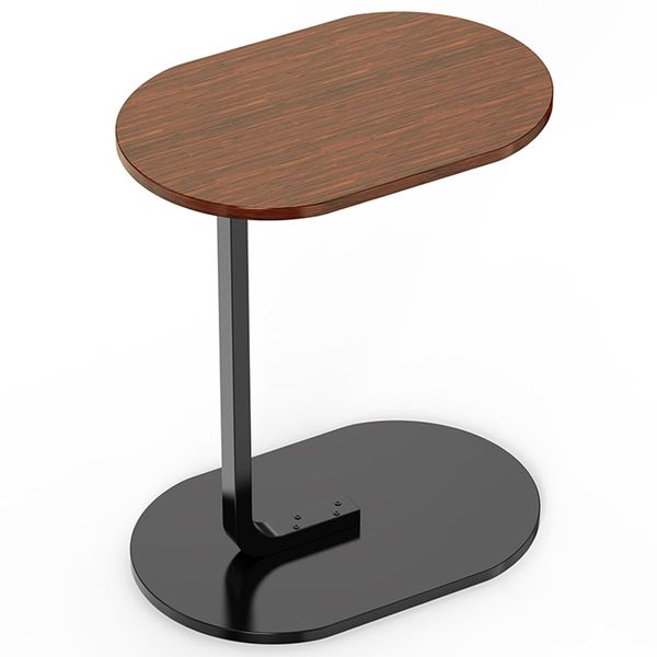 Wooden C-Shape Coffee Table Side Table End Table for Bedroom Living Room