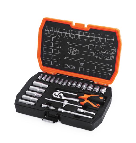 Kendo 25 Piece Socket Set 1/4" Dr 10 - 24mm