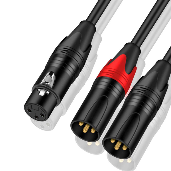 Xlr To Xlr Y-Splitter Cable Balanced 2 Xlr To Xlr Audio Adapter B