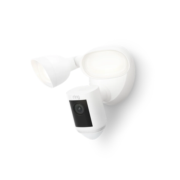 Ring Floodlight Security Camera Pro | 1080HD | Bird's Eye View - White