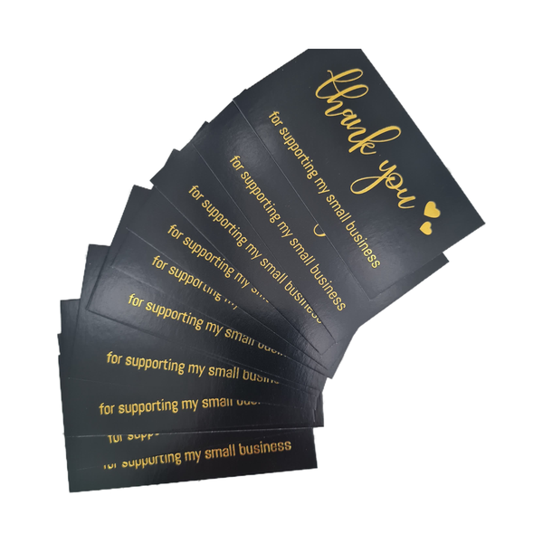 Events gift blank and gold thank you cards florist business - 100 pieces