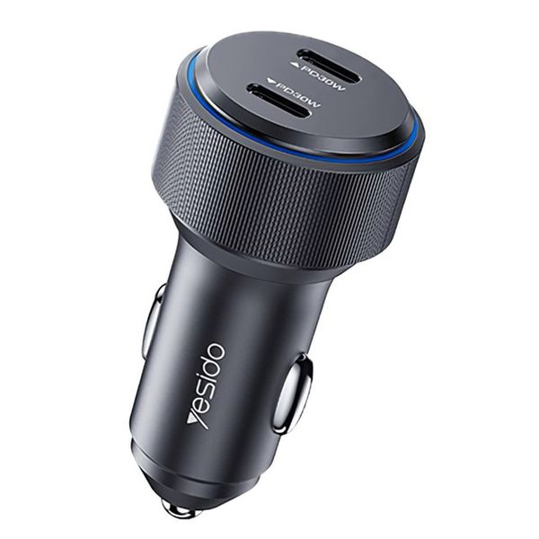 YESIDO - Y48 - 60W High-power Car Charger - Black