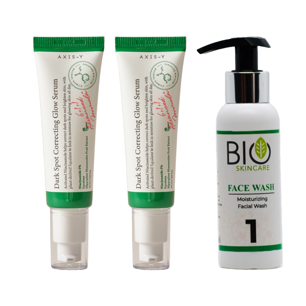 2x AXIS-Y Dark Spot Glow Serum Compatible With Bio Moisturizer Face Wash