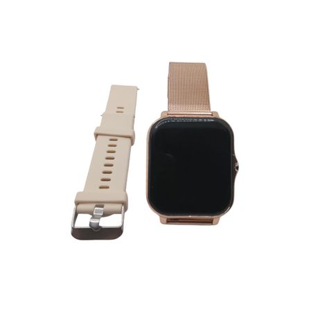 Full Touch Smart Watch with Gold Strap plus a Silicone Strap Image