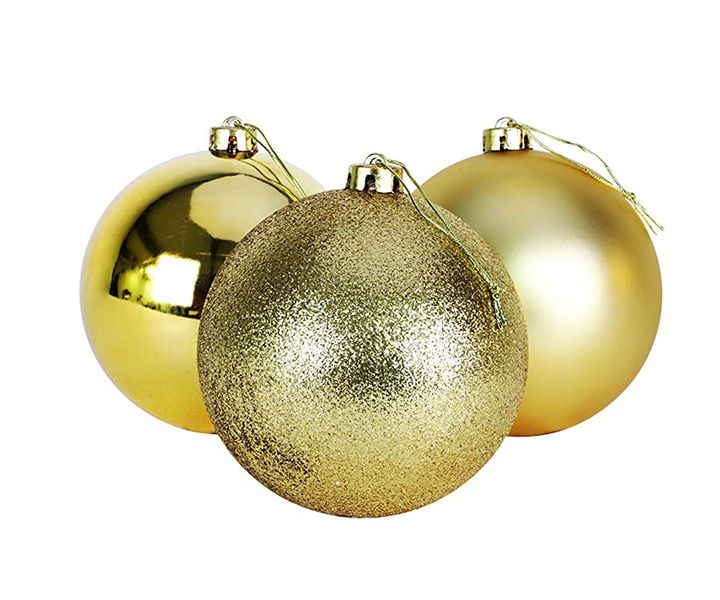Large Gold Baubles - Set of 9