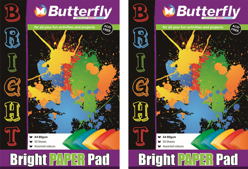 Paper Pads - A4 80Gsm 50 Sheets - Bright (Assorted) X2