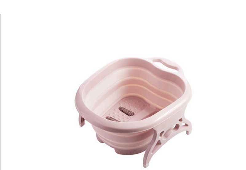 Foot Massager Spa Bucket with Massager Roller-Foldable -Purple