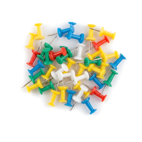 2Pack (40Pcs) Multi-Color Thumb Tacks Push Pins for Boards