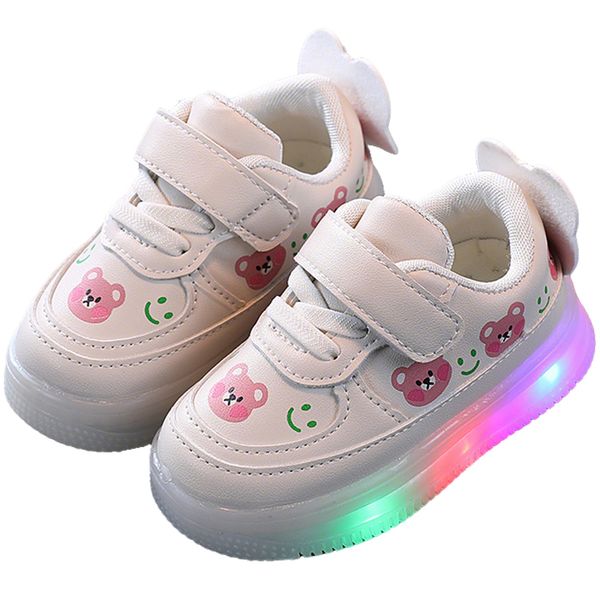 Kids LED Shoes Light Up Cute Toddler Shoes for Girls Casual Sports Shoes
