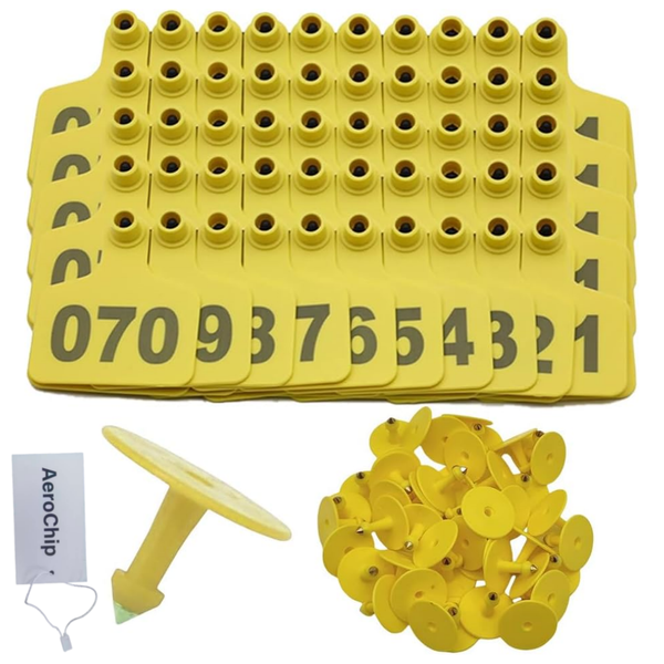 Livestock Ear Tags, Flexible TPU Identification Tags for Pig, Cow &amp; Sheep