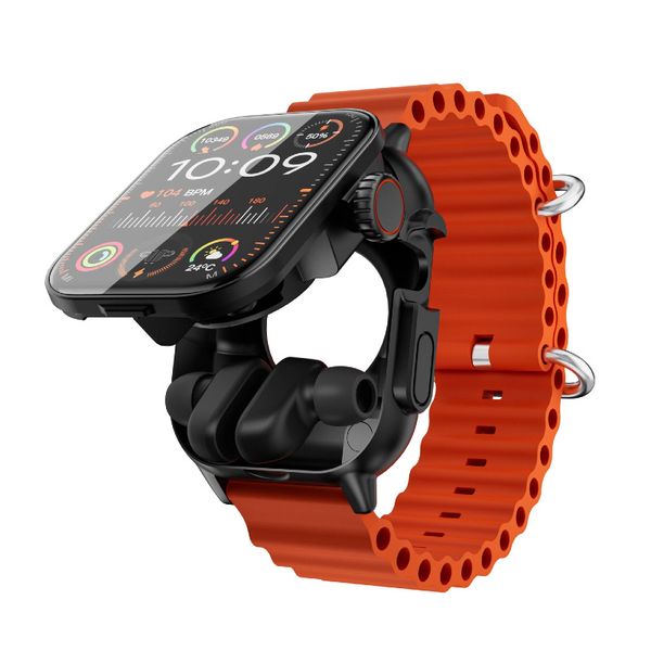 Rugged 2-in-1 Sport Smartwatch &amp; TWS Earbuds: Heart Rate, Calls &amp; Music