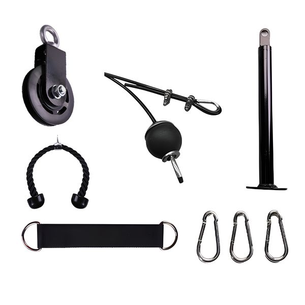 8 Pcs Cable Pulley System Gym Set Multifunction Weight Pulley System Home