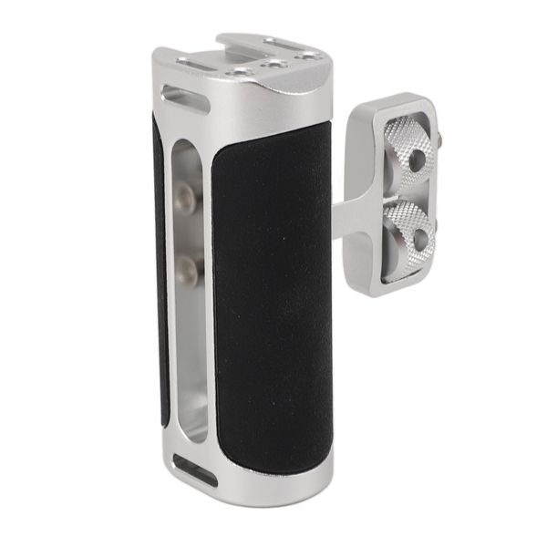 Camera Cage Side Handle Aluminum Silicone Adjustable 1/4 Screw Cold Shoe