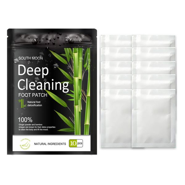 Deep Cleaning Foot Patches, Natural Bamboo Ginger Detox Pads (10 Pieces)
